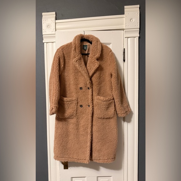 Women's Wild Fable Tan Teddy Coat - Picture 2 of 4